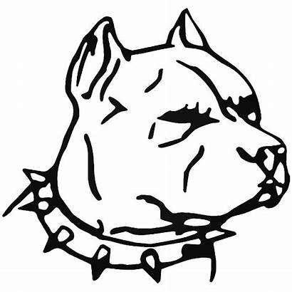 Pitbull Bull Drawings Dog Face Easy Decal