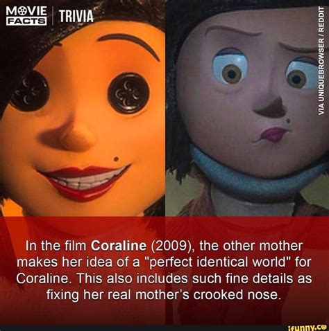 Two Cartoon Characters With Caption In The Film Coraline 2009 The Other Mother Makes Her Idea
