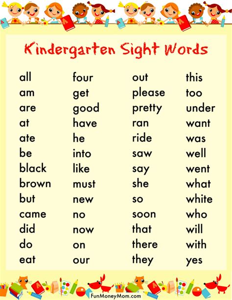 How To Get Your Child Ready For Kindergarten In 2021 Sight Words