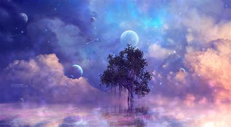 Night Sky Fantasy Hd Wallpaper Background Image 1958x1080