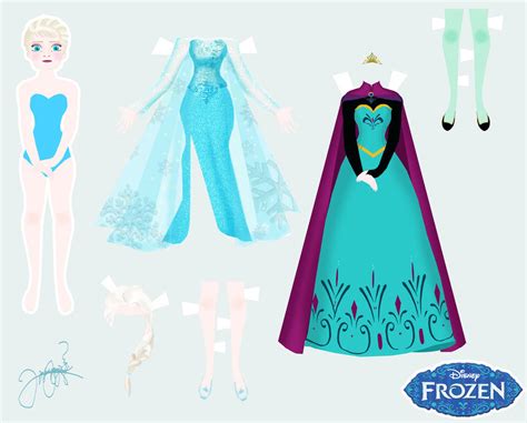 Frozen Elsa Paperdoll By Creepynekochan On Deviantart