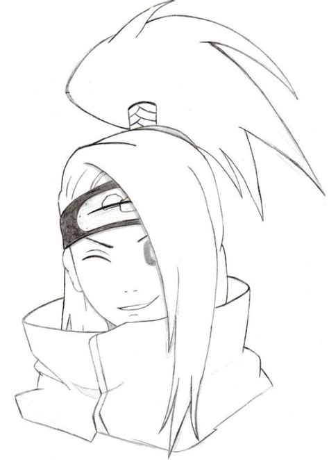 Deidara Naruto Sketch Drawing Naruto Drawings Art Drawings Sketches