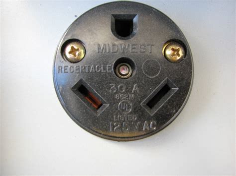Midwest U013 120v 30amp Rv Receptacle Outlet And Cover Ebay