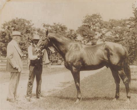 Thoroughbred Racing Owner Samuel Riddle With Man O War In 1920