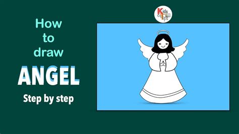 How To Draw Angel For Kids Step By Step Kids Christian Drawing Easy
