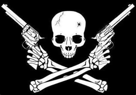 Cowboy skull tatttoo on muscles. Two Guns and Skull Tattoo - Tattoos Life Style