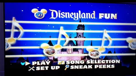 Disney Sing Along Songs Disneyland Fun Dvd Menu Walkthrough Youtube