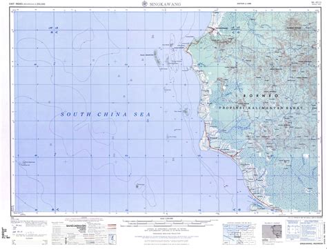 Takjub Indonesia Peta Topografi Singkawang Skala 250k