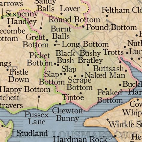 The Marvellous Map Of Great British Place Names By All Things Brighton