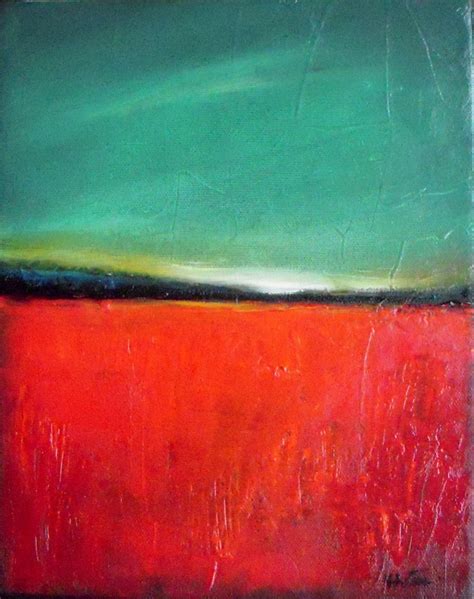 Poppy Field Original Oil Painting Abstract Landscape