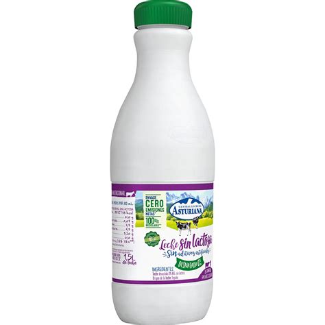 Skimmed Lactose Free Milk Bottle 1 5 L ASTURIANA Supermercado El