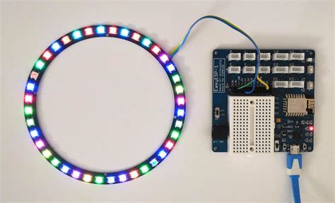Tutorial 9 Esp8266 And Ws2812b Rgb Led Or Neopixel Ring Embedded Lab
