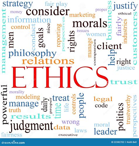 Ethics Word Concept Illustration Stock Illustration Illustration Of
