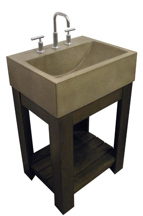 Custom kitchen sinks made of artificial stone. Handmade Concrete Sink - Lacus Concrete Sink by Trueform ...