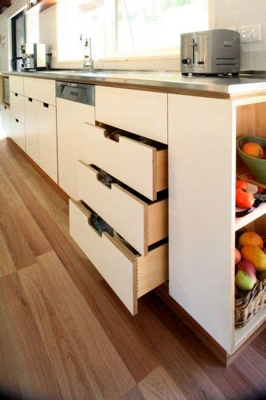 Cabinet finishes can start to look old pretty quickly in a kitchen used daily. Plywood kitchen with white osmo oil | Plywood kitchen, Kitchen, Osmo