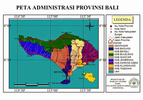 Peta Kota Peta Pulau Bali Riset