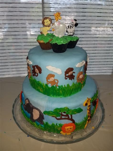 Call today to place your order or inquire further. Jungle themed baby shower cake - Pastries by Paula | Baby ...