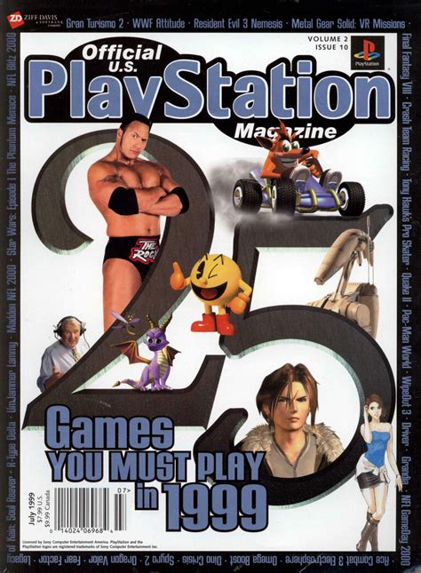 Magazine Rack Official Us Playsation Magazine July 1999 Classic