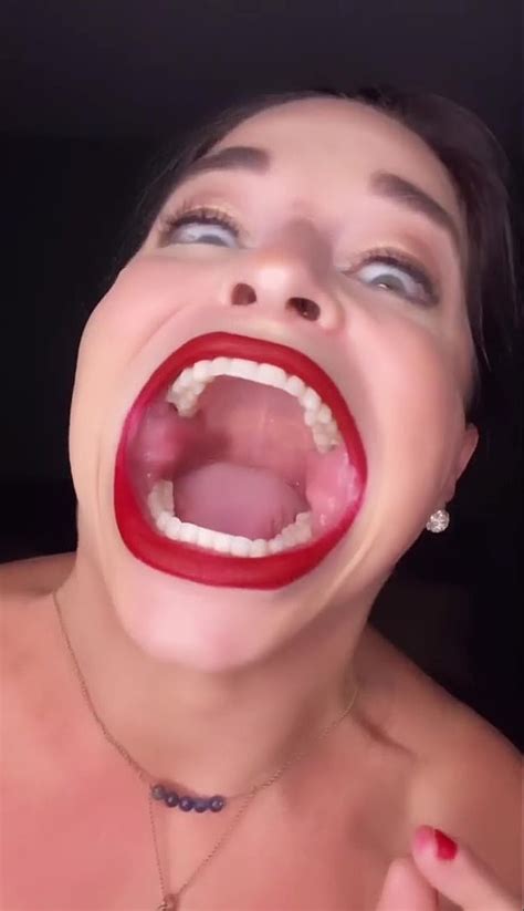 Woman With One Of The Biggest Mouths In The World Shows How She Crams Two Doughnuts Inside