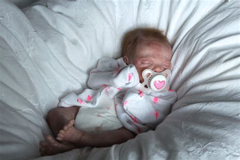 Reborn Baby Girl Newborn Preemie Sleeping By Thebabylovenursery