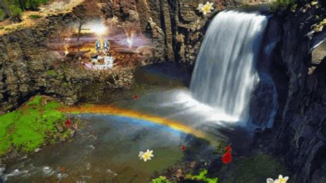 Waterfalls Rainbow  Waterfalls Rainbow Nature Descubre
