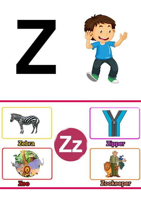Words Start With Z Z Words For Kids Words That Start With Z
