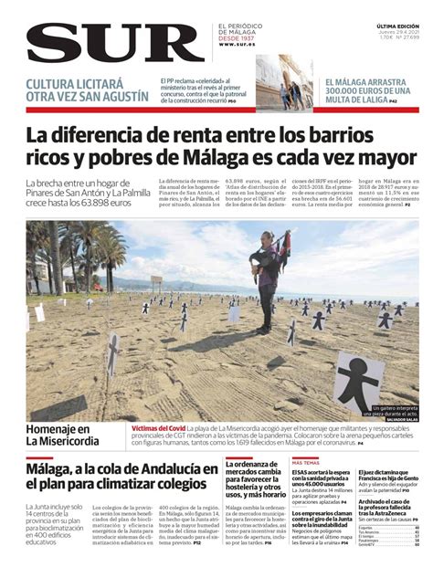 Las Portadas De Diario Sur Diario Sur 29 De Abril De 2021