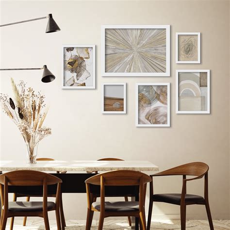 Abstract Shimmering Light - 6 Piece Framed Gallery Wall Set — Americanflat