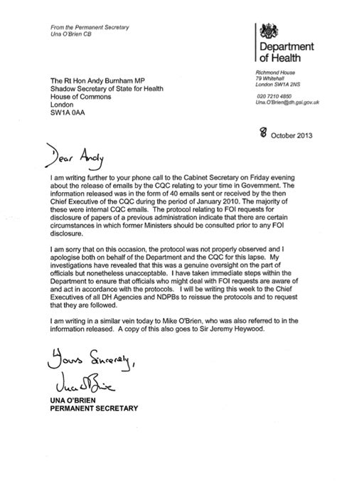Make sure you're legally compliant when you want a change implication by way of a change in long standing custom and practice (eg if an employer allows a day off each year for new year's eve). Andy Burnham receives apology from Department of Health - but he says Hunt still has questions ...