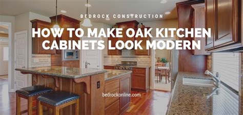 How To Make Oak Kitchen Cabinets Look Modern Bedrock Construction Calgary