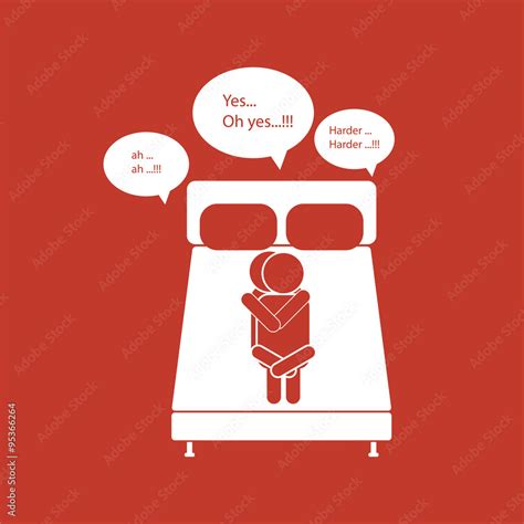 Stick Figures Making Love On Bed Sex Icon Stock Vector Adobe Stock