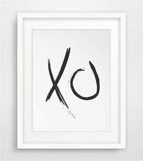 Xo Print Typography Art Xo Art Printable Art Hugs And Kisses Xo