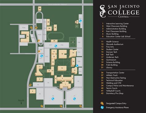 San Jac Central Campus Map Map