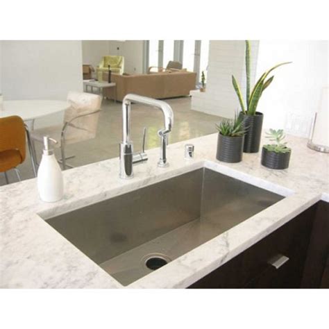 36 Inch Stainless Steel Undermount Single Bowl Kitchen Sink Zero Radius