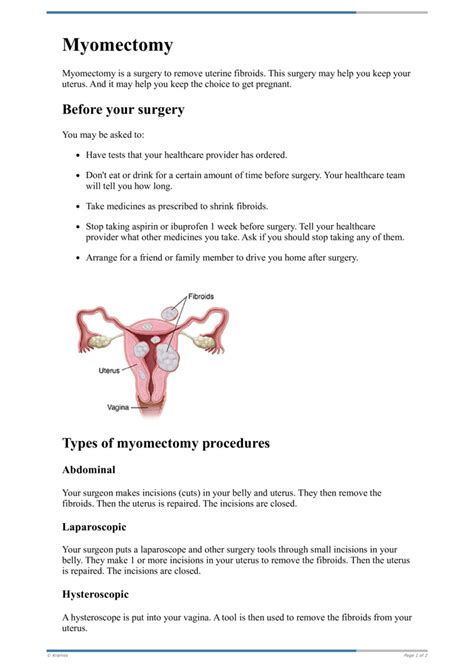 Text Myomectomy Healthclips Online