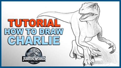 How To Draw Charlie From Jurassic World Detail Rendering At The End Youtube