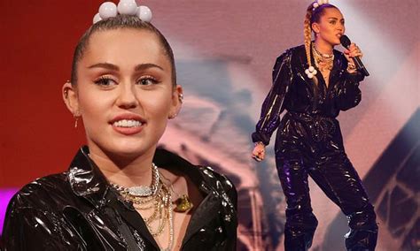 Miley Cyrus Dons Pvc Boiler Suit For Graham Norton Performance Daily