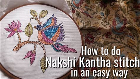 How To Do Nakshi Kantha Stitch Easily Kantha Stitch Design For