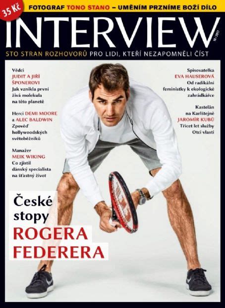 Roger Federer Interview Magazine October 2017 Cover Photo Czech Republic