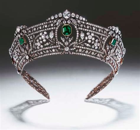 A Magnificent Antique Emerald And Diamond Tiara Christies Diamond