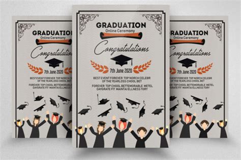 Graduation Announcement Flyer Template Graphic By Leza Sam · Creative
