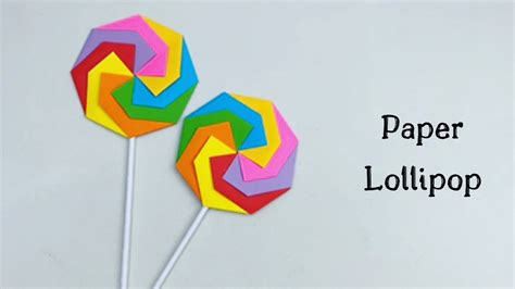 How To Make Easy Paper Lollipop For Kids Nursery Craft Ideas Paper