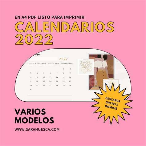 Calendarios 2022 Pdf Para Imprimir Gratis