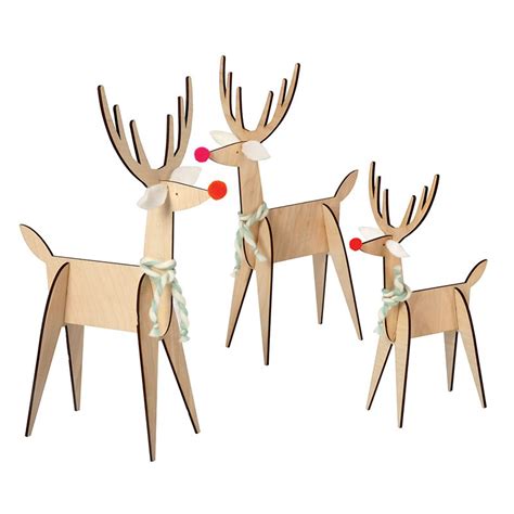 Wooden Reindeer Decorations | Wooden reindeer, Christmas reindeer decorations, Reindeer decorations