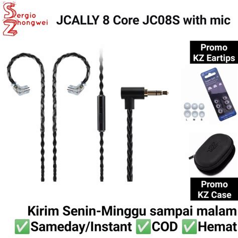 Jcally Jc08s With Mic Upgrade Cable For Kz Zsn Pro X Kz Dq6 Kz Edx Pro Shopee Malaysia