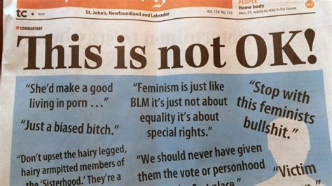 This Is Not Ok Nl Newspaper Uses Front Page To Blast Sexist