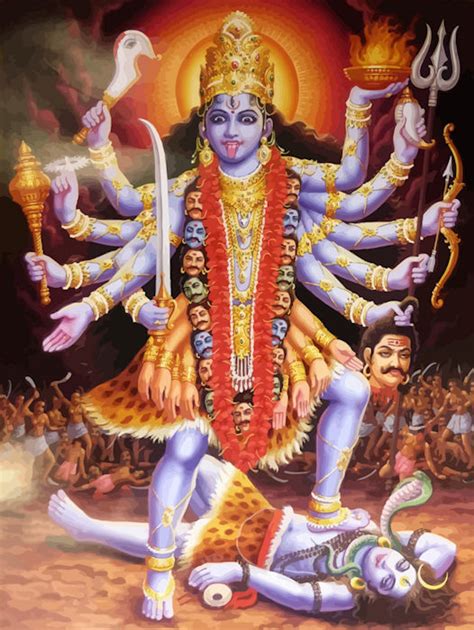 Kali Hindu Goddess Of Death Fear And Horror Who Destroys Ignorance