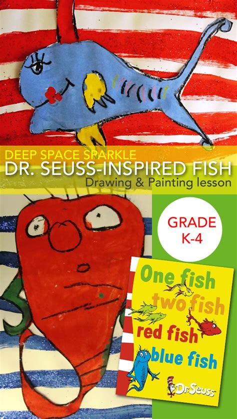 Dr Seuss Day One Fish Two Fish Art Project Deep Space Sparkle Dr