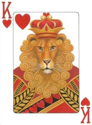 Make sure your favourite cards win! Lion King of Hearts ~*~ Stephanie Stouffer (With images) | Playing cards design