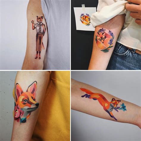 Girls With Pretty Watercolor Tattoos By Sasha Unisex Bali Tattoo Populars